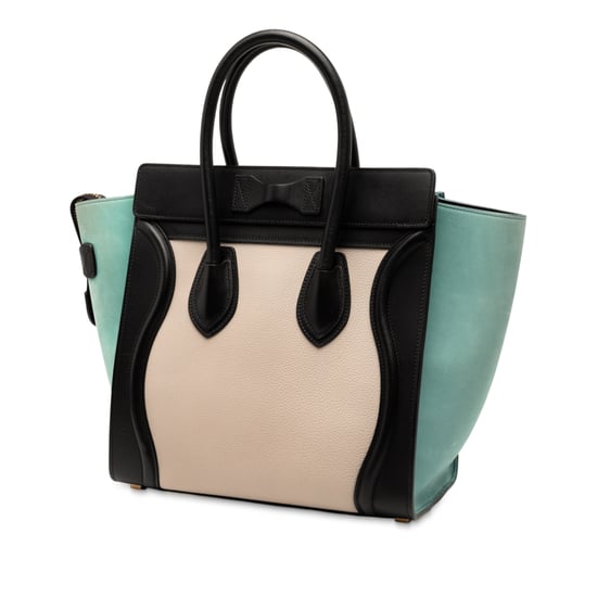 Pre-owned Micro Tricolor Leather Luggage Tote - Image 2