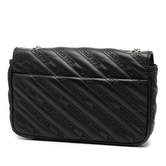 Pre-owned Embossed Leather Allover Logo Bb Wallet On Chain - Image 2