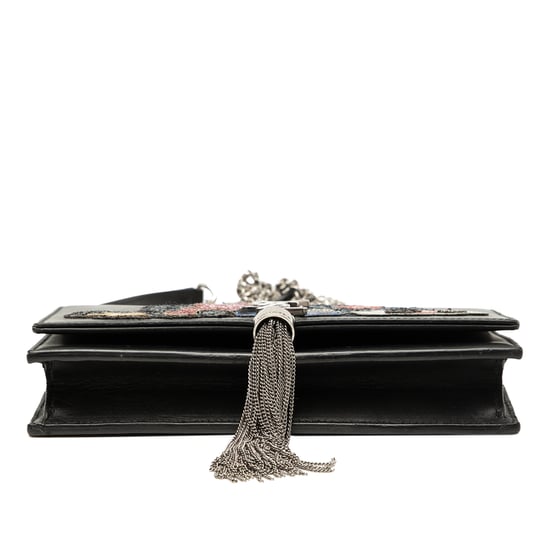 Tweedehands Kalfsleer Cloud Ster Applicatie Classic Monogram Kate Tassel Portemonnee Op Ketting - Image 3
