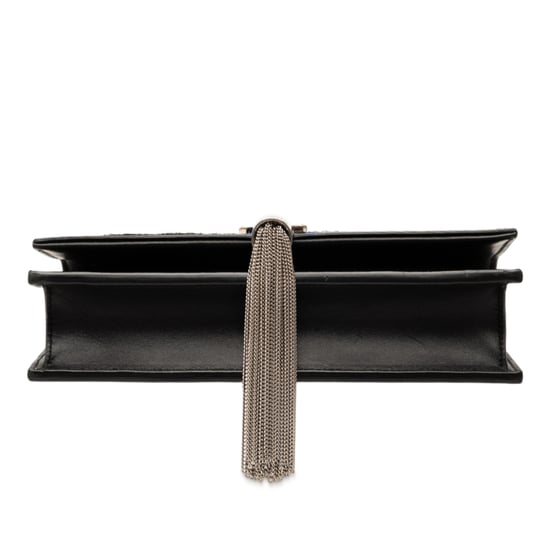 Pre-owned Calfskin Cloud Star Applique Classic Monogram Kate Tassel Wallet On Chain - Image 3