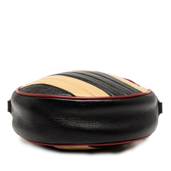 Tweedehands Mini Gg Marmont Matelassé Leren Torchon Ronde Schoudertas - Image 3