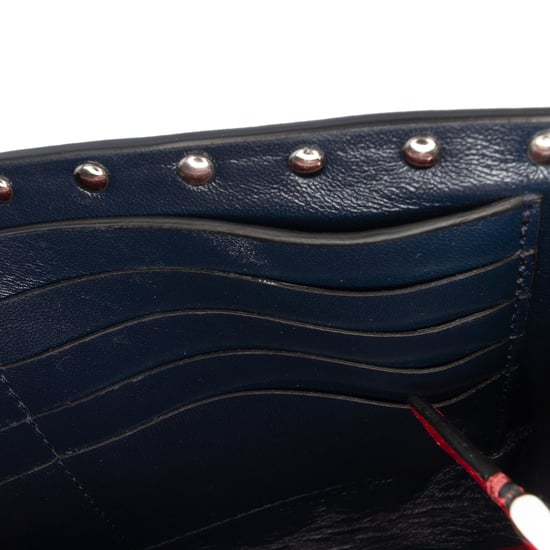 Pre-owned Quilted Lambskin Free Rockstud Spike Wallet On Chain - Image 6