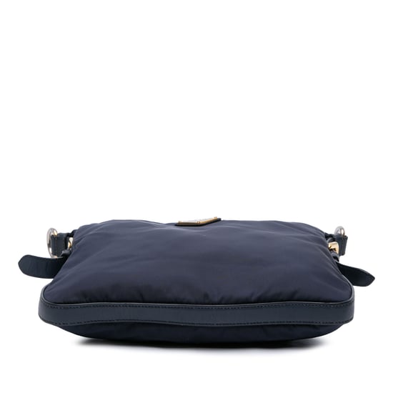 Tweedehands Saffiano Afgewerkte Tessuto Zip Top Schoudertas - Image 3