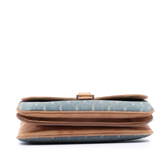 Tweedehands Suède Afgeronde Spijkerbroek Monogram Overal Schoudertas - Image 3