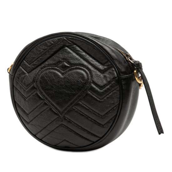 Tweedehands Mini Gg Marmont Matelasse Leren Ronde Crossbody - Image 2