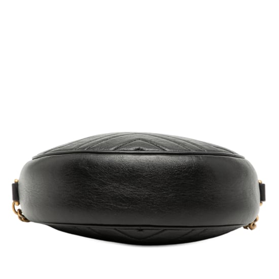 Tweedehands Mini Gg Marmont Matelasse Leren Ronde Crossbody - Image 3