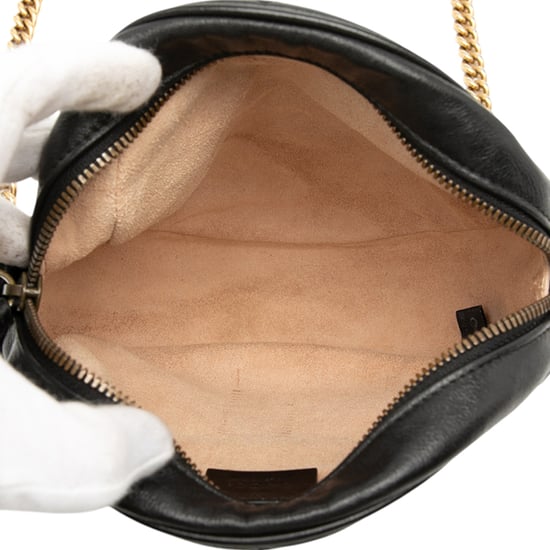 Tweedehands Mini Gg Marmont Matelasse Leren Ronde Crossbody - Image 4