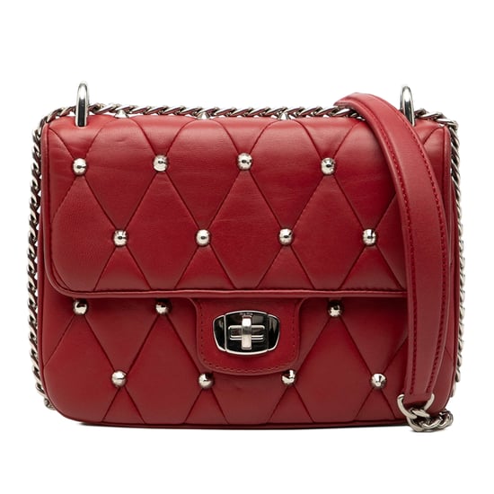 Pre-owned Studded Matelasse Leather Crossbody - Image 1