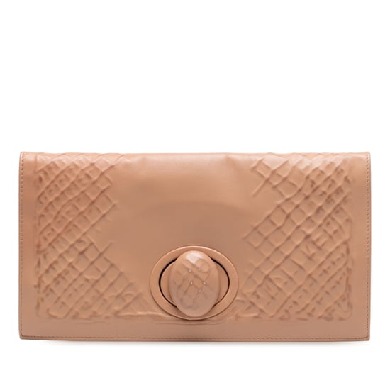 Pre-owned Nappa Embossed Intrecciato Turnlock Clutch - Image 1