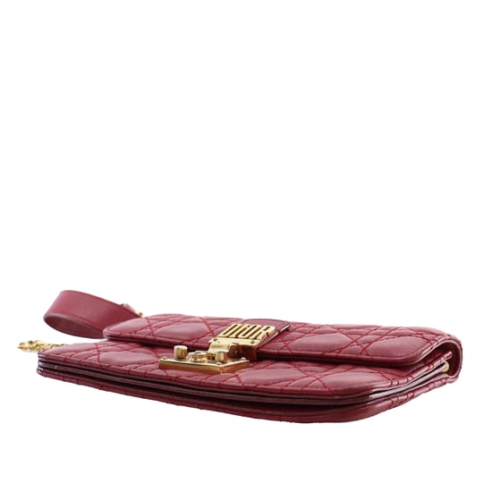 Tweedehands Lamsleer Cannage Dioraddict Pols Clutch - Image 6
