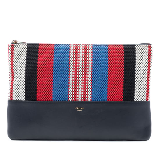 Pre-owned Canvas Striped Solo Pouch - Image 2