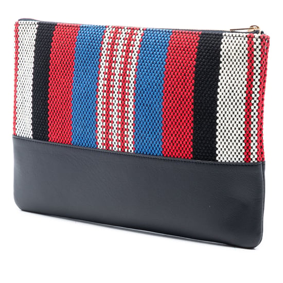Pre-owned Canvas Striped Solo Pouch - Image 3