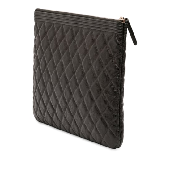 Tweedekans Medium Gequilt Caviar Boy O Case Clutch - Image 2