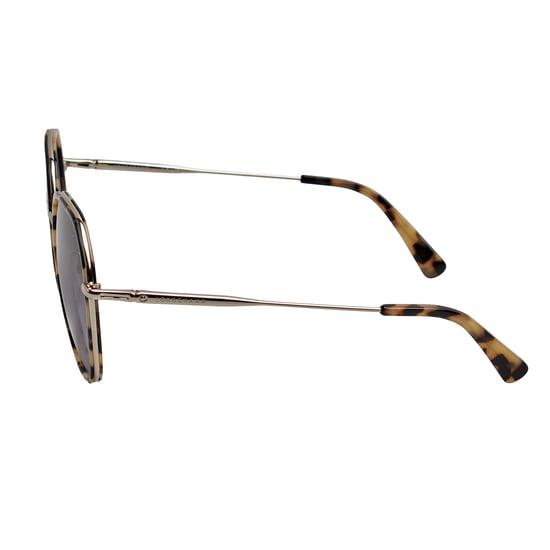 Damelijk Hexagonale Metalen Zonnebril met Acetaat Frame LO163S - Image 2