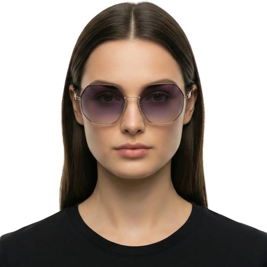 Women's Hexagonal Metal Sunglasses LO140SL - Image 3