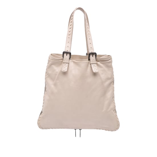 Pre-owned Leather Intrecciato Side Zip Tote - Image 1