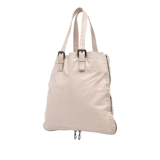 Pre-owned Leather Intrecciato Side Zip Tote - Image 2
