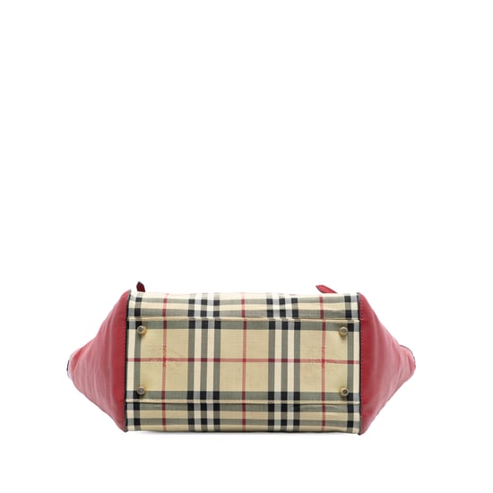 Pre-owned Small Haymarket Check Canvas And Leather Canterbury Tote - Image 3
