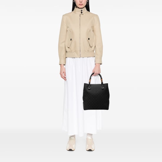 Pre-owned Gg Canvas Bamboo Tote - Image 1