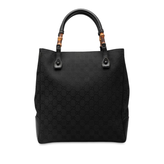 Pre-owned Gg Canvas Bamboo Tote - Image 2