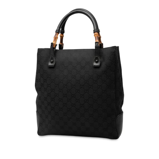 Pre-owned Gg Canvas Bamboo Tote - Image 3