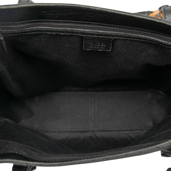 Pre-owned Gg Canvas Bamboo Tote - Image 5