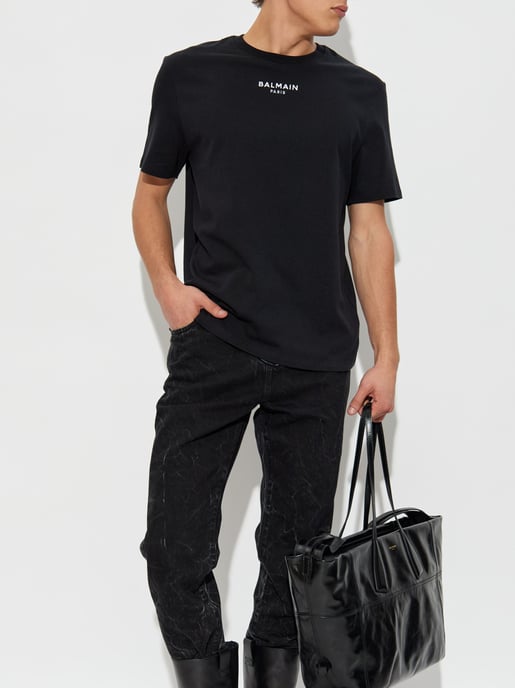 Small Embroidered Logo T-Shirt in Black - Image 5