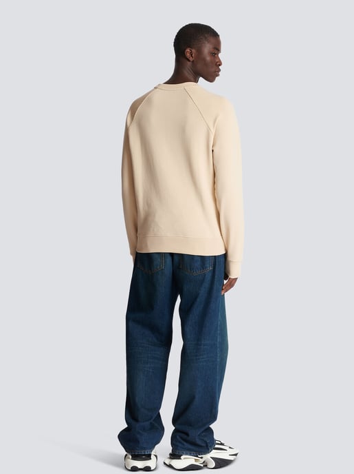 Logo Print Sweatshirt in Beige - Image 3