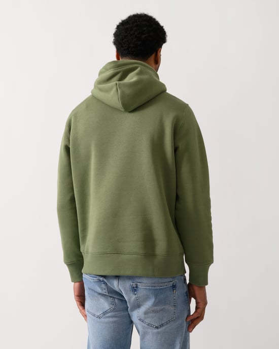 Regular Fit Hoodie in Khaki - Image 2