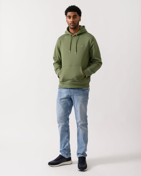 Regular Fit Hoodie in Khaki - Image 3