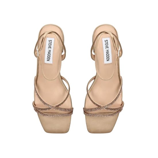 Satin Gabby Taupe Heels - Image 2