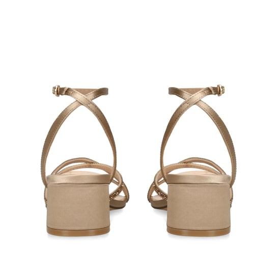 Satin Gabby Taupe Heels - Image 3