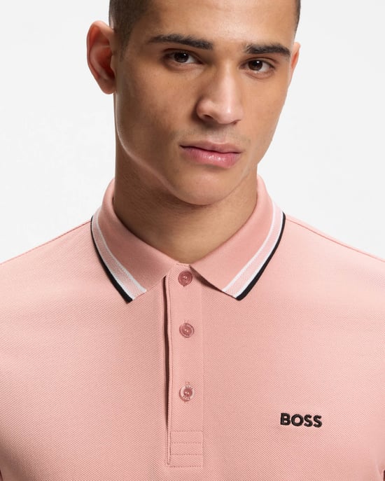 Paddy Polo Shirt in Pink - Image 3