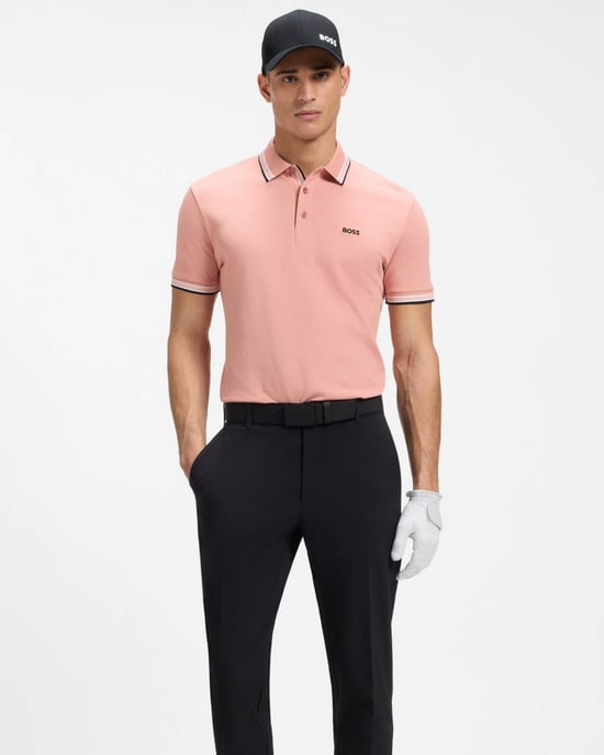 Paddy Polo Shirt in Pink - Image 4
