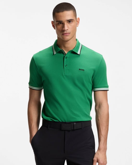 Paddy Polo Shirt in Dark Green - Image 1