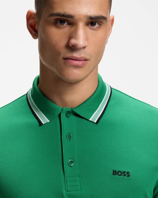 Paddy Polo Shirt in Dark Green - Image 3