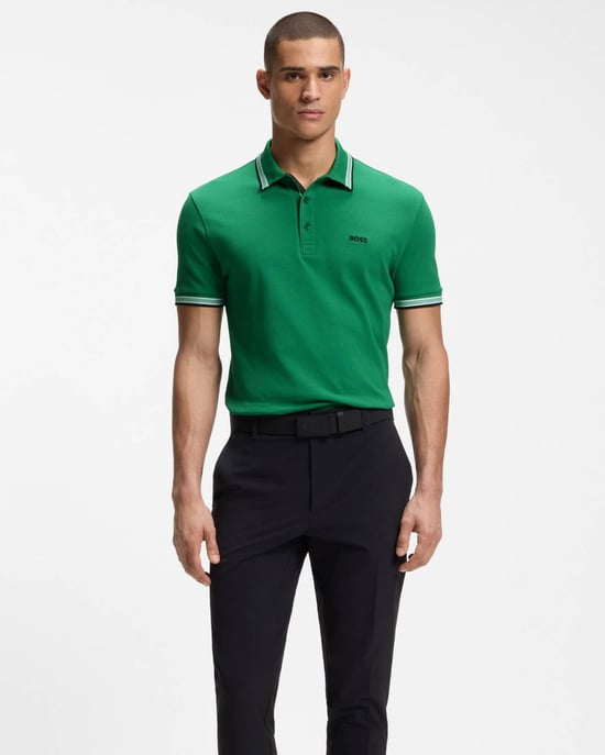 Paddy Polo Shirt in Dark Green - Image 4