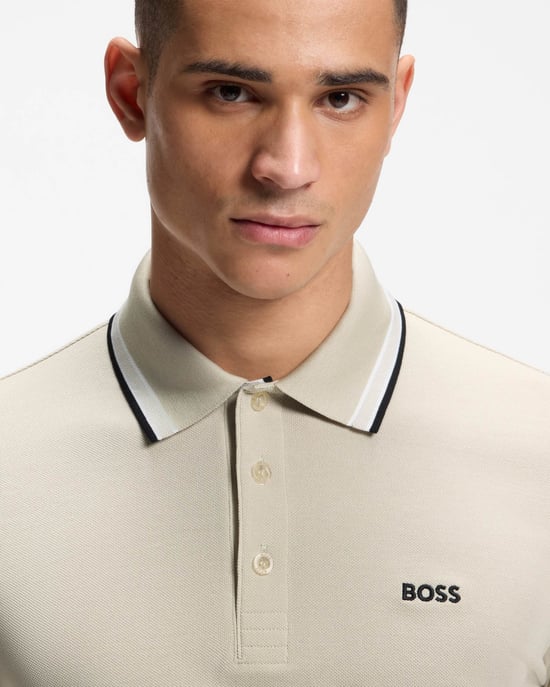 Paddy Polo Shirt in Tan - Image 3