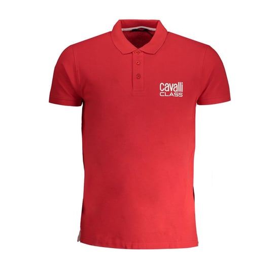 Cavalli Class Rode Katoenen Heren Poloshirt - Image 1