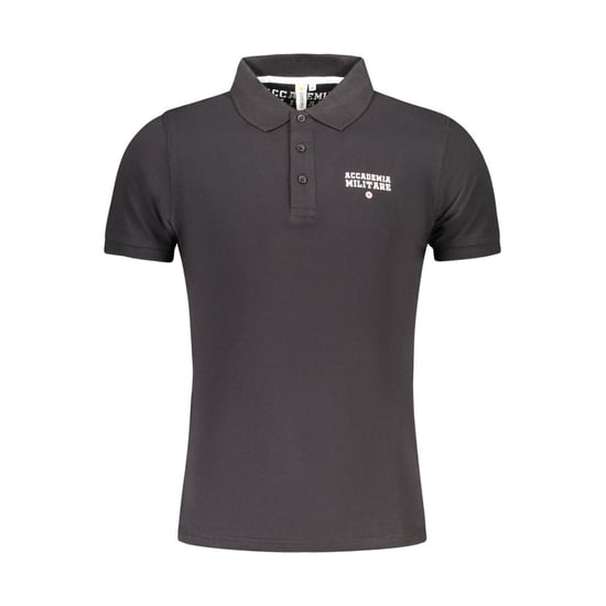 Accademia Militare Black Cotton Men Polo - Image 1