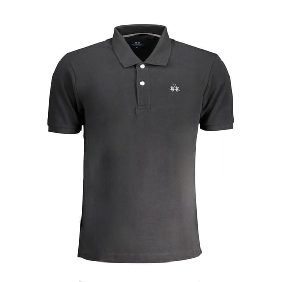 La Martina Zwarte Katoenen Polo Shirt voor Mannen - Image 1