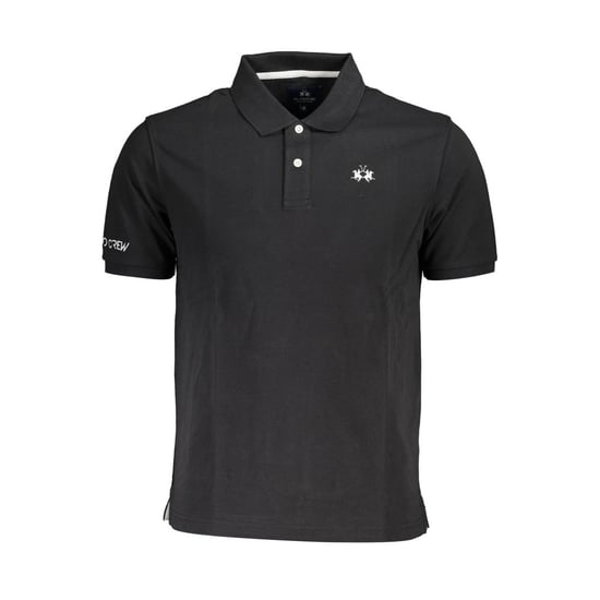 La Martina Zwarte Katoenen Poloshirt voor Mannen - Image 1