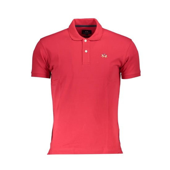 La Martina Rosso Katoenen Heren Polo Shirt - Image 1