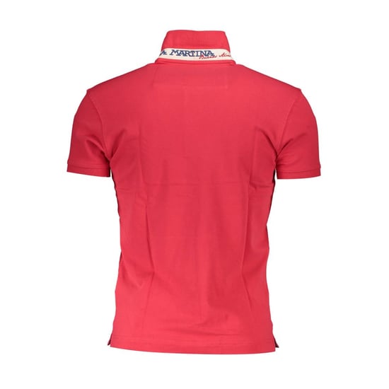 La Martina Rosso Katoenen Heren Polo Shirt - Image 2