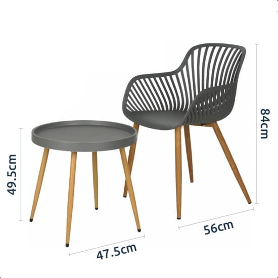 4goodz Comfortabele tuinset 3-delig 2 kuipstoelen+tafel - - Image 2
