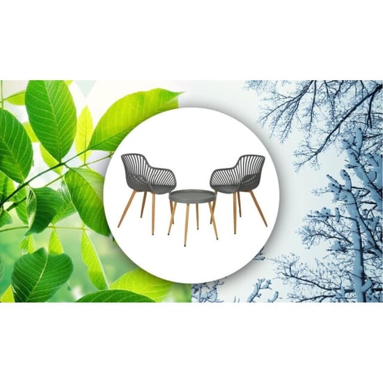 4goodz Comfortabele tuinset 3-delig 2 kuipstoelen+tafel - - Image 3