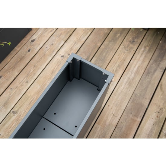 Westmann Talus m metalen plantenbak met bodem 100x25x27 cm - - Image 2
