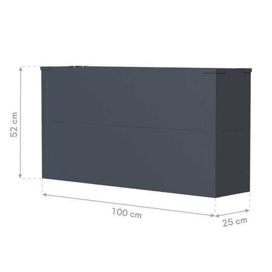 Westmann Talus l metalen plantenbak met bodem 100x25x52 cm - - Image 5