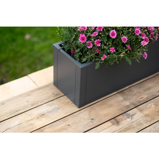 Westmann Talus m metalen plantenbak met bodem 100x25x27 cm - - Image 4