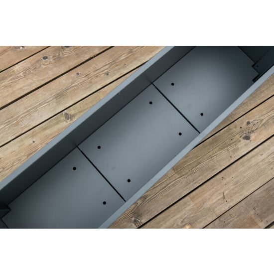 Westmann Talus l metalen plantenbak met bodem 100x25x52 cm - - Image 6